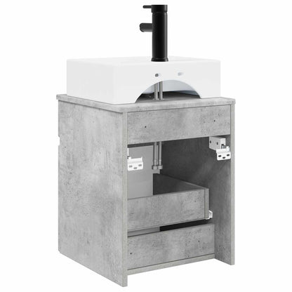 Mobile Lavabo da Parete Grigio Cemento 39 x 41 x 62,5 cm | homemem39