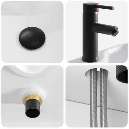 Mobile Lavabo da Parete Bianco Lucido 39 x 41 x 62,5 cm | homemem39