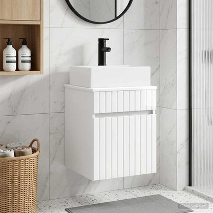 Mobile Lavabo da Parete Bianco Lucido 39 x 41 x 62,5 cm | homemem39