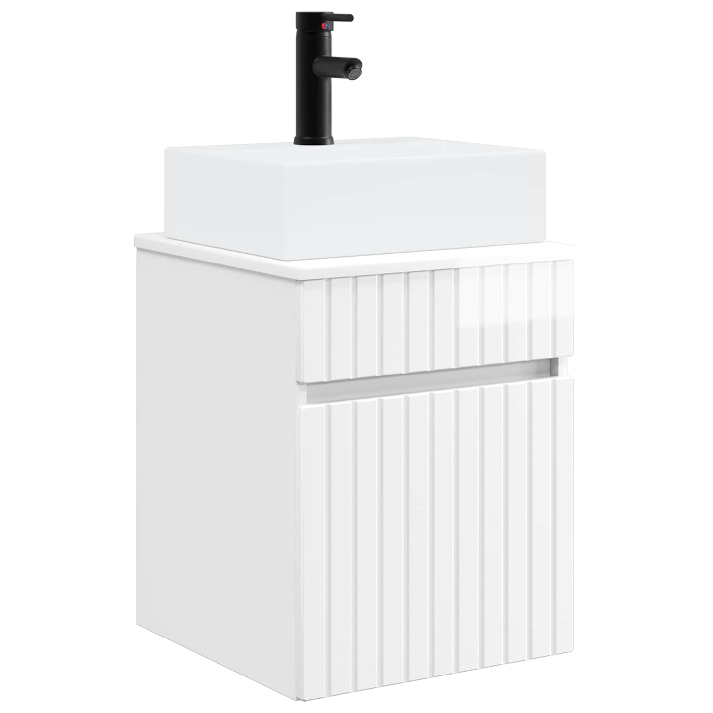 Mobile Lavabo da Parete Bianco Lucido 39 x 41 x 62,5 cm | homemem39