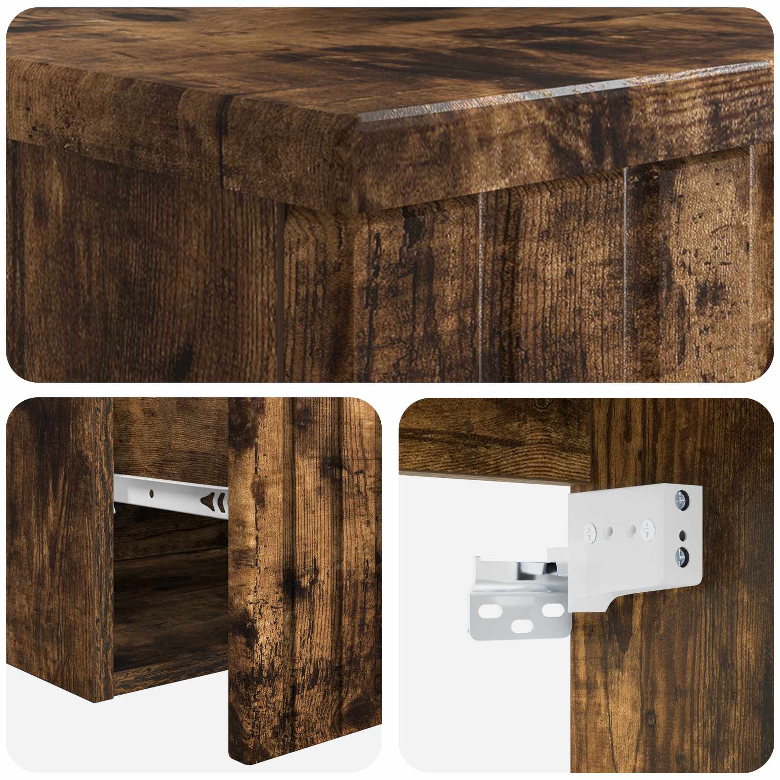 Mobile Lavabo da Parete Rovere Fumo 39 x 41 x 62,5 cm | homemem39