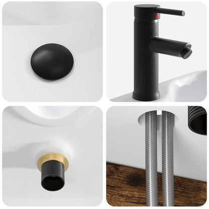 Mobile Lavabo da Parete Rovere Fumo 39 x 41 x 62,5 cm | homemem39