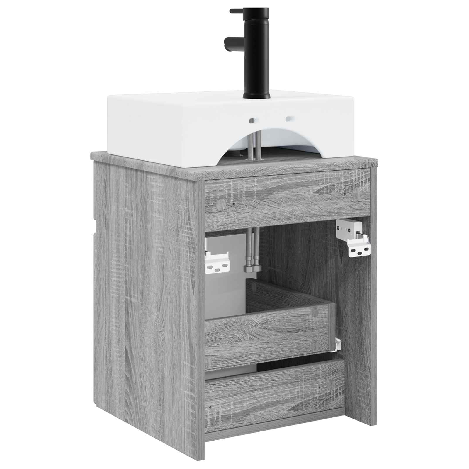 Mobile Lavabo da Parete Sonoma grigio 39 x 41 x 62,5 cm | homemem39