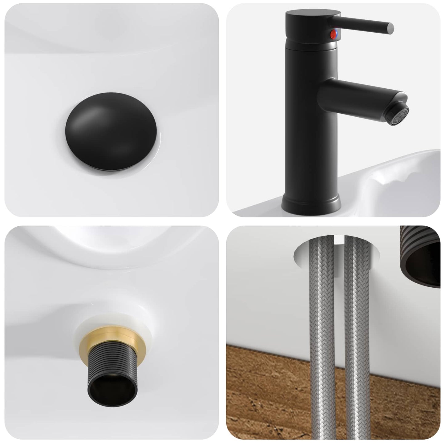 Mobile Lavabo da Parete Legno antico 39 x 41 x 62,5 cm | homemem39