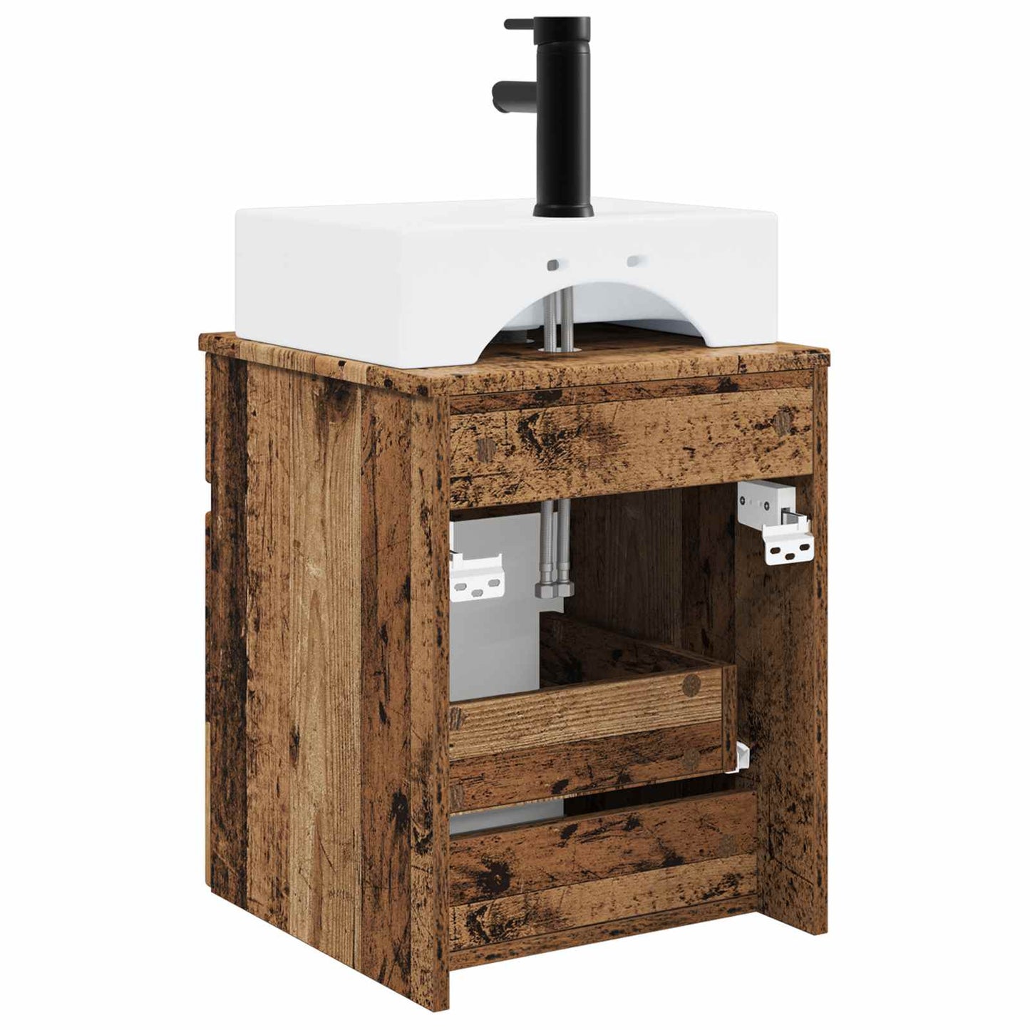 Mobile Lavabo da Parete Legno antico 39 x 41 x 62,5 cm