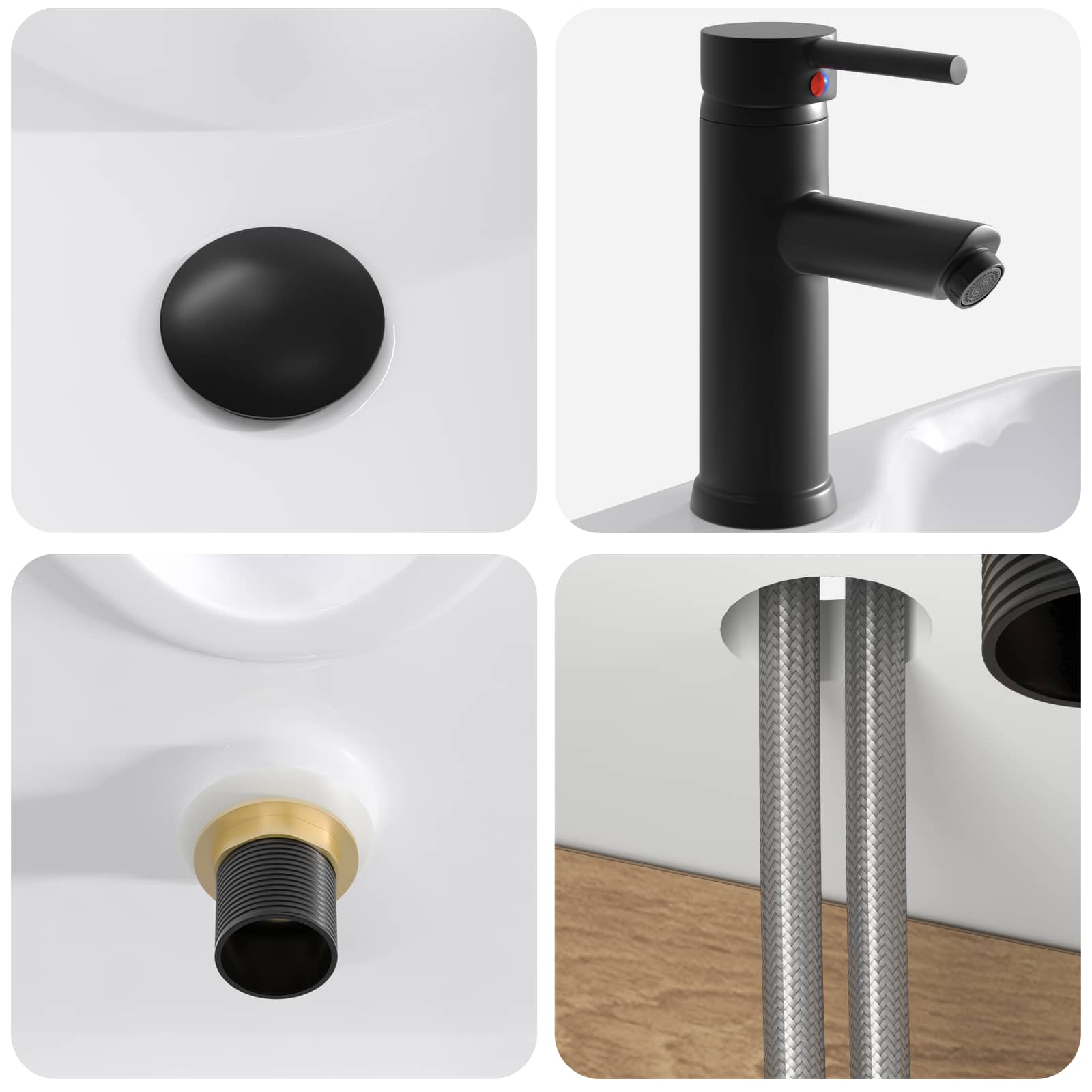 Mobile Lavabo da Parete Rovere Artigianale 39 x 41 x 62,5 cm | homemem39