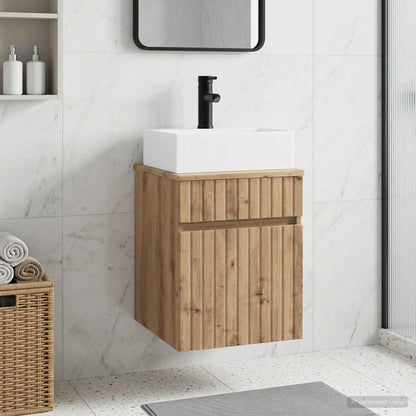 Mobile Lavabo da Parete Rovere Artigianale 39 x 41 x 62,5 cm | homemem39