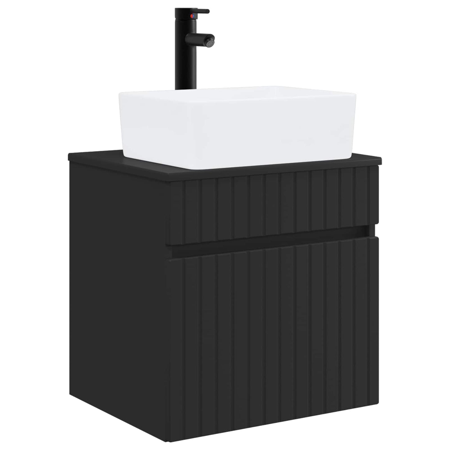 Mobile lavabo da parete Nero 49 x 41 x 63 cm | homemem39