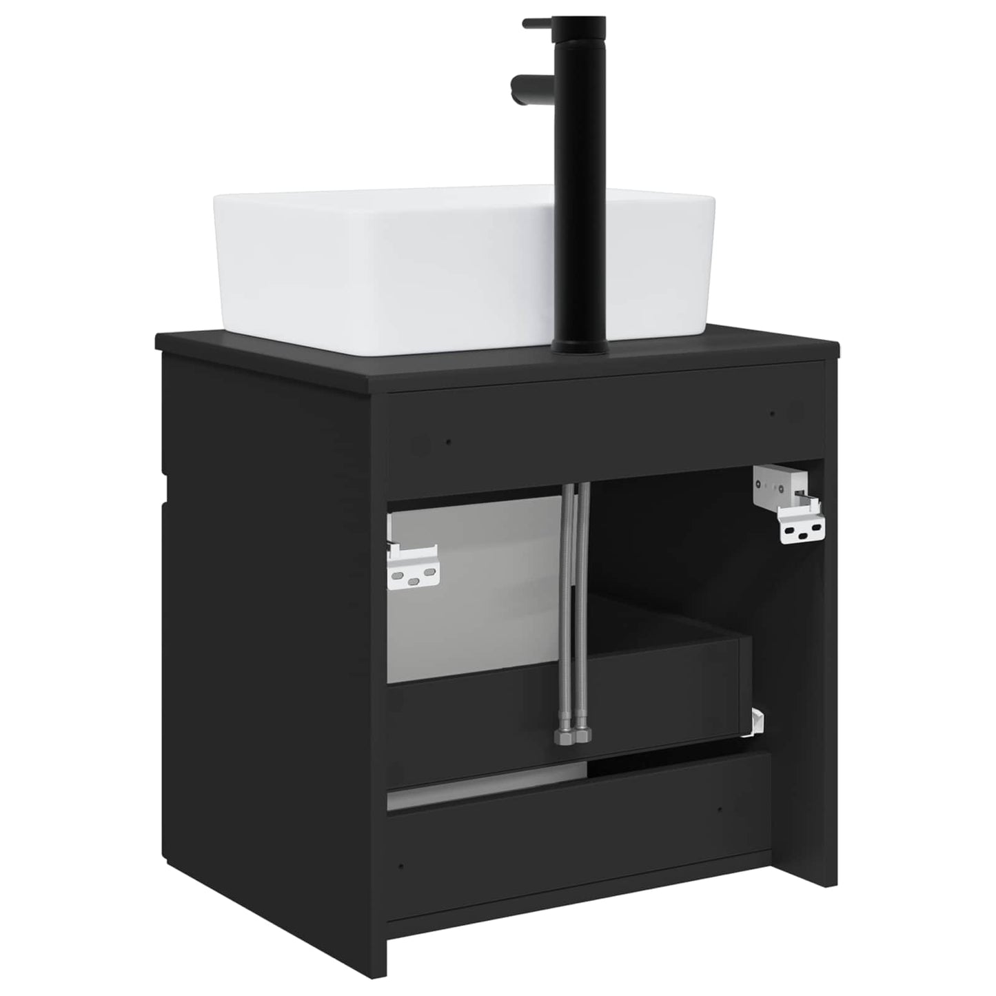 Mobile lavabo da parete Nero 49 x 41 x 63 cm | homemem39