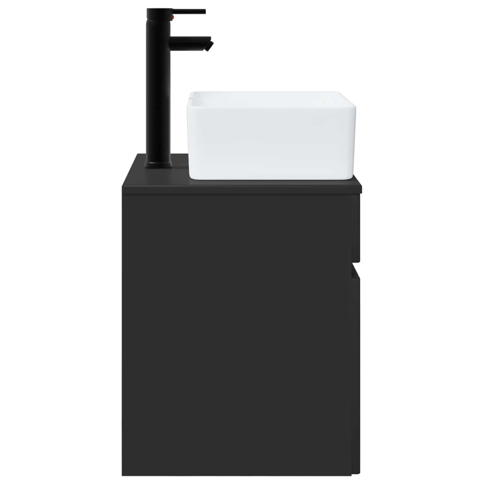 Mobile lavabo da parete Nero 49 x 41 x 63 cm | homemem39