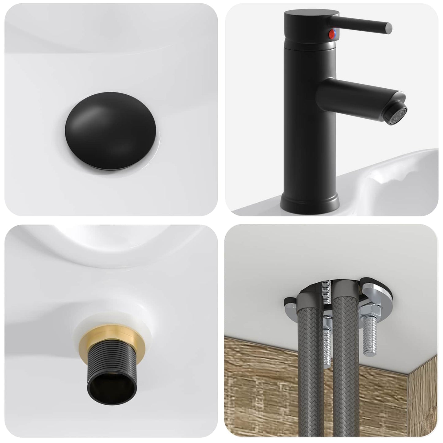 Mobile lavabo da parete Rovere Sonoma 49 x 41 x 63 cm | homemem39