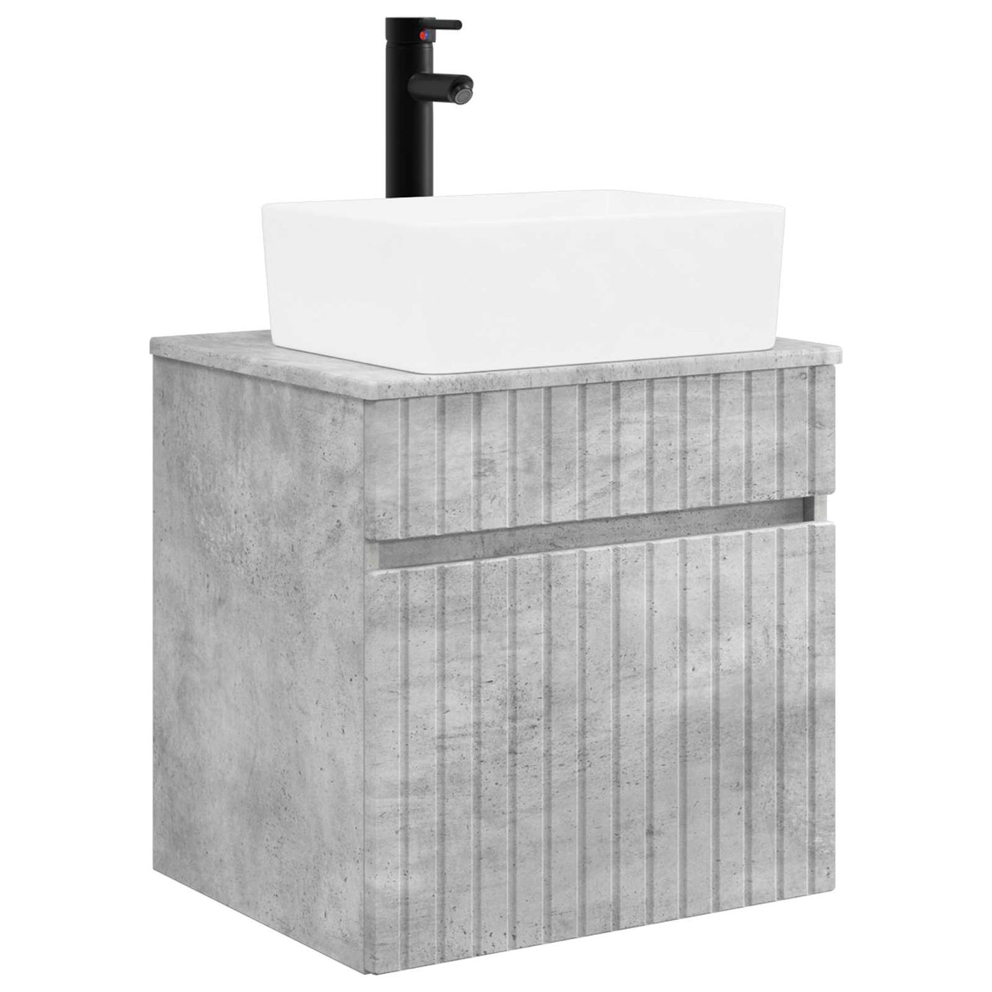 Mobile lavabo da parete Grigio Cemento 49 x 41 x 63 cm | homemem39