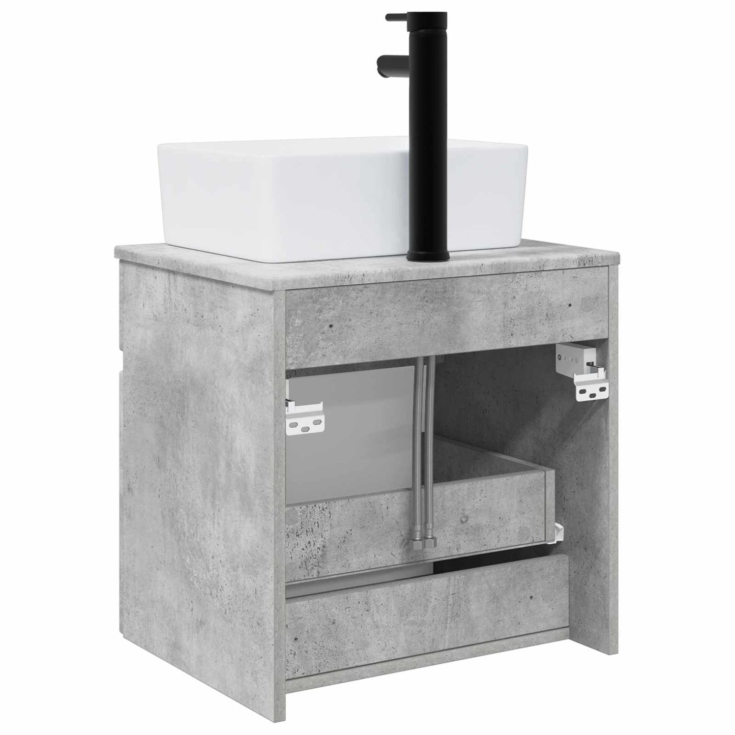 Mobile lavabo da parete Grigio Cemento 49 x 41 x 63 cm | homemem39