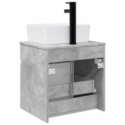 Mobile lavabo da parete Grigio Cemento 49 x 41 x 63 cm | homemem39