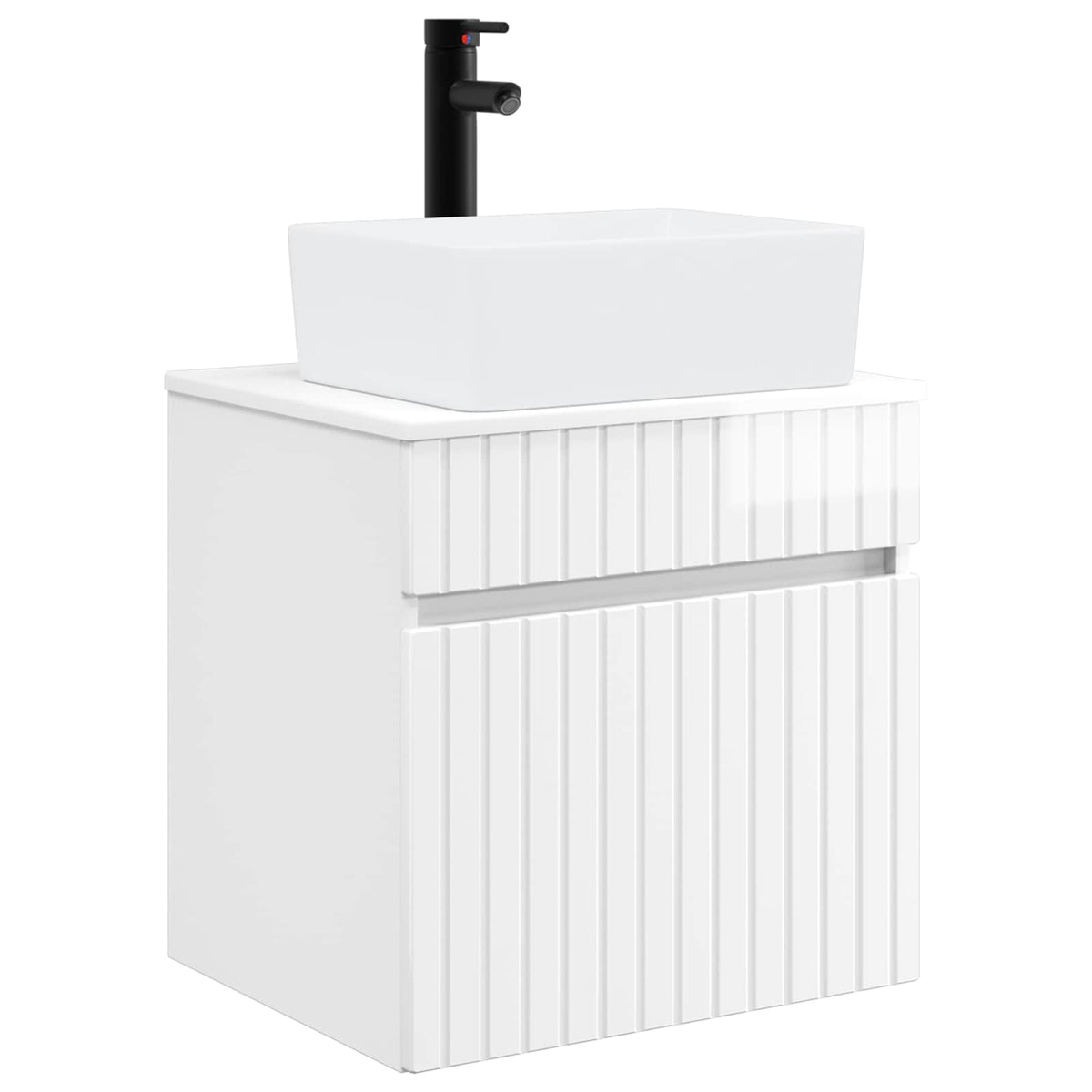 Mobile lavabo da parete Bianco Lucido 49 x 41 x 63 cm - homemem39