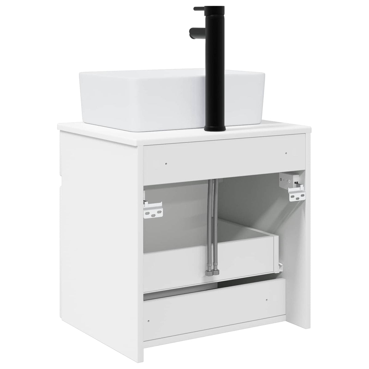 Mobile lavabo da parete Bianco Lucido 49 x 41 x 63 cm - homemem39