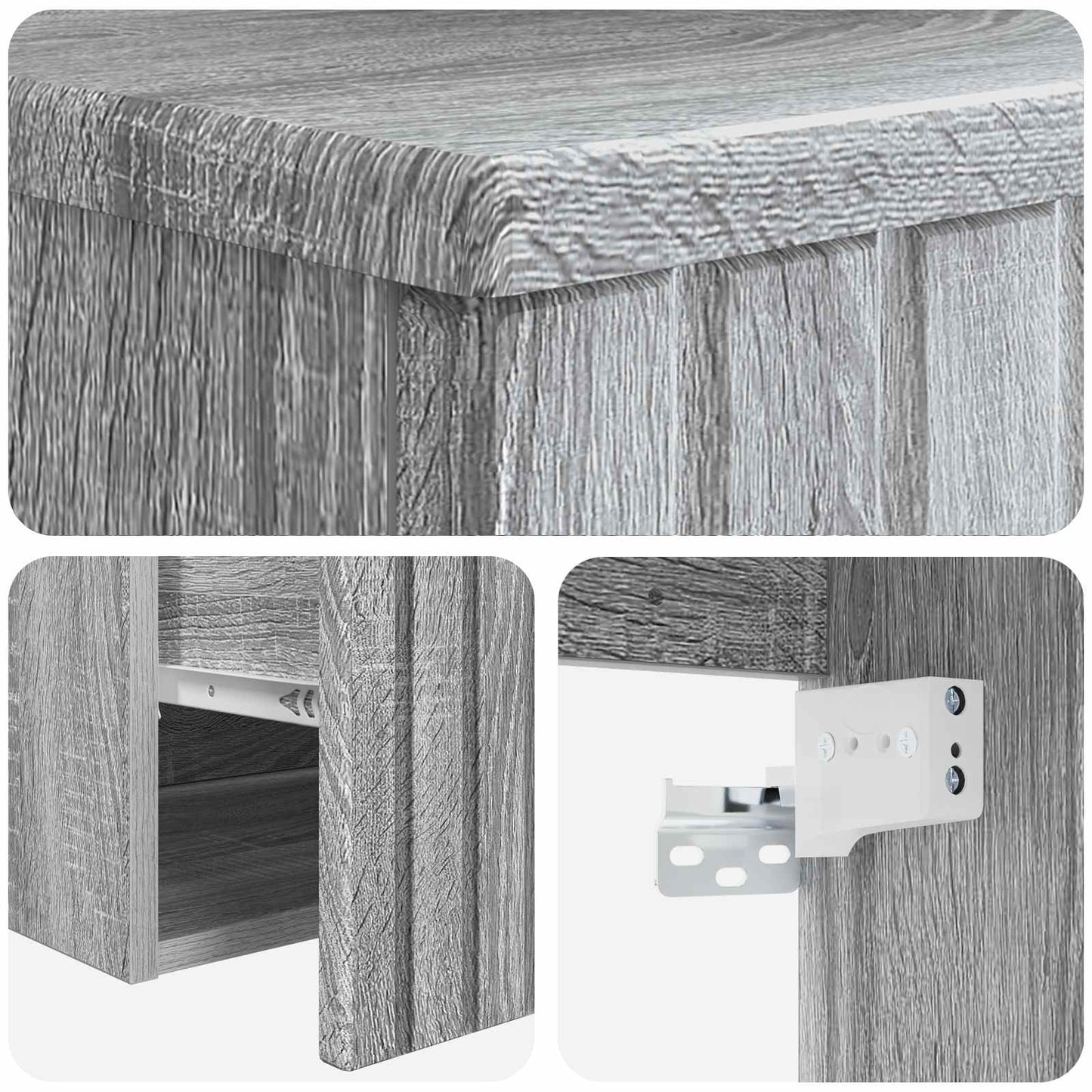 Mobile lavabo da parete Sonoma grigio 49 x 41 x 63 cm | homemem39