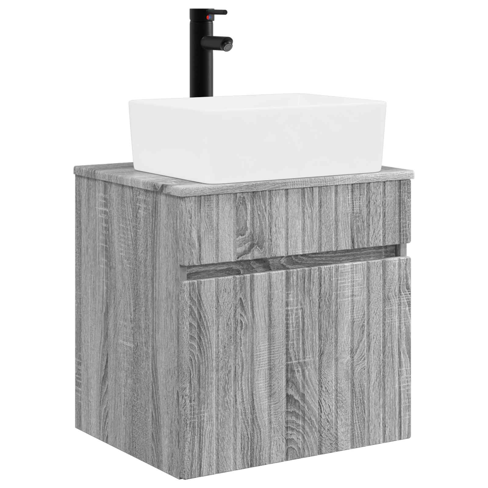 Mobile lavabo da parete Sonoma grigio 49 x 41 x 63 cm | homemem39
