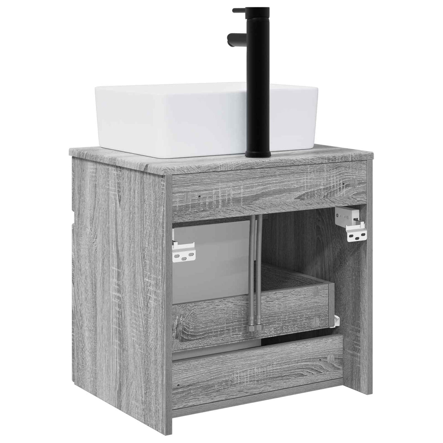 Mobile lavabo da parete Sonoma grigio 49 x 41 x 63 cm | homemem39