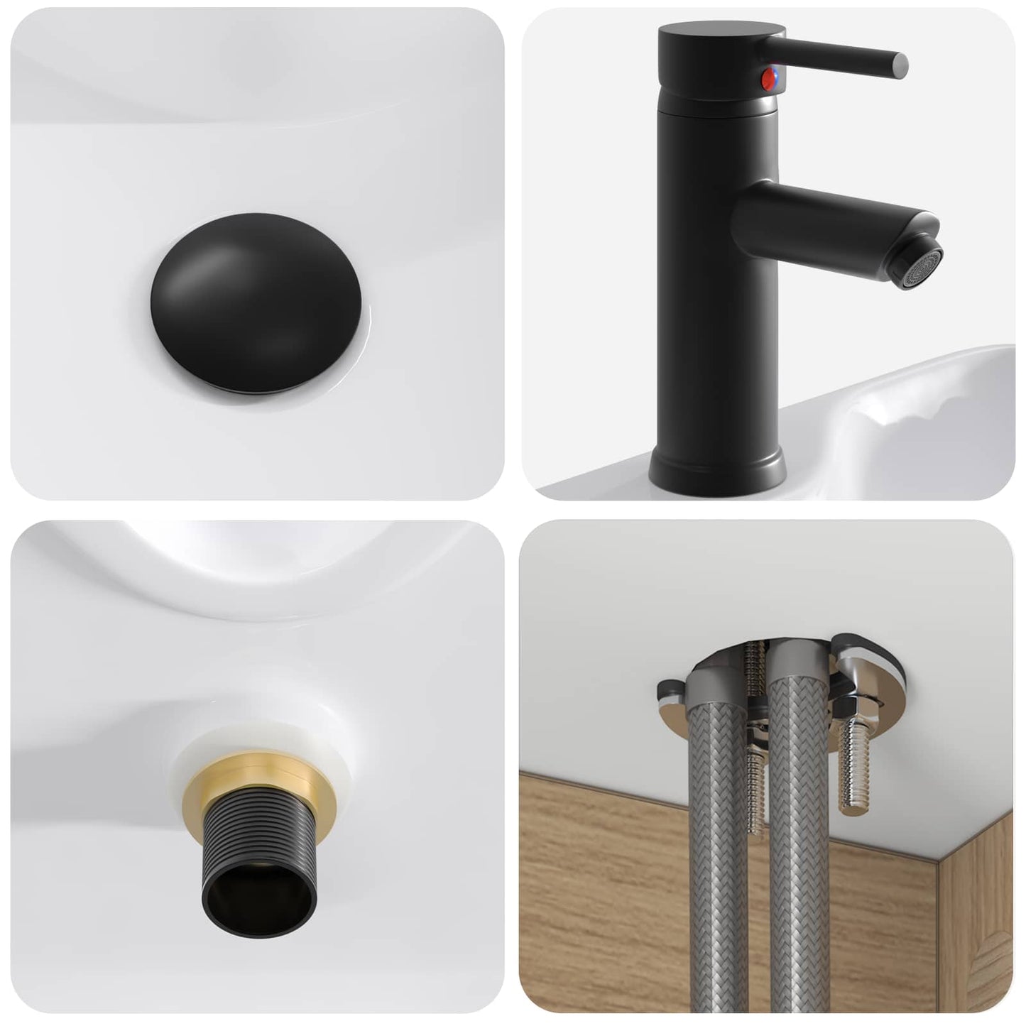 Mobile lavabo da parete Rovere Artigianale 49 x 41 x 63 cm | homemem39