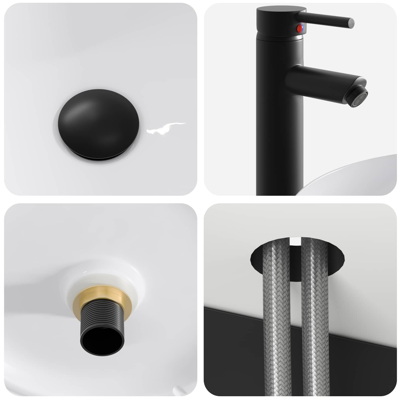Mobile lavabo da parete Nero 49 x 44,5 x 65 cm | homemem39