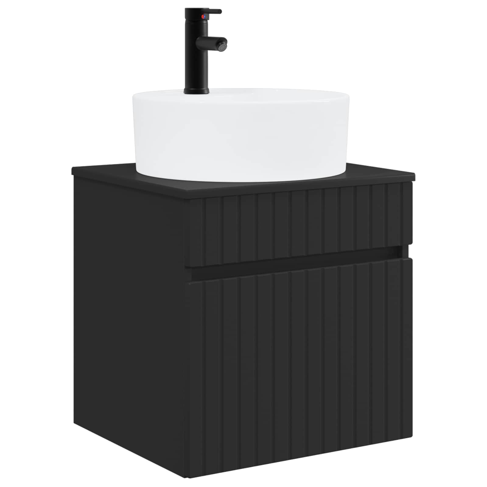Mobile lavabo da parete Nero 49 x 44,5 x 65 cm | homemem39