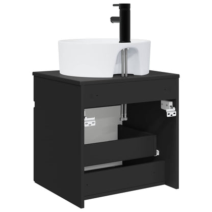 Mobile lavabo da parete Nero 49 x 44,5 x 65 cm | homemem39