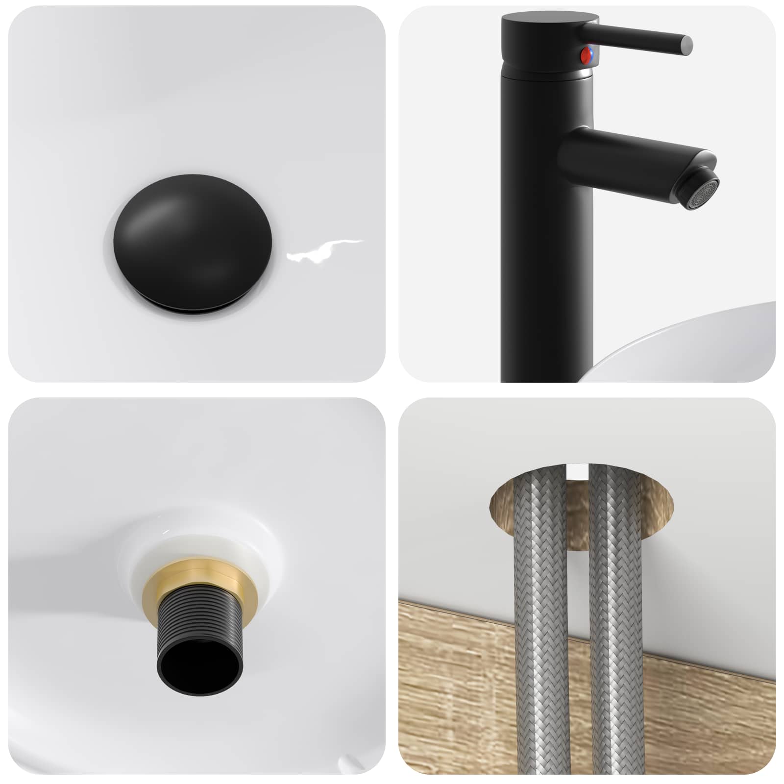 Mobile lavabo da parete Rovere Sonoma 49 x 44,5 x 65 cm | homemem39
