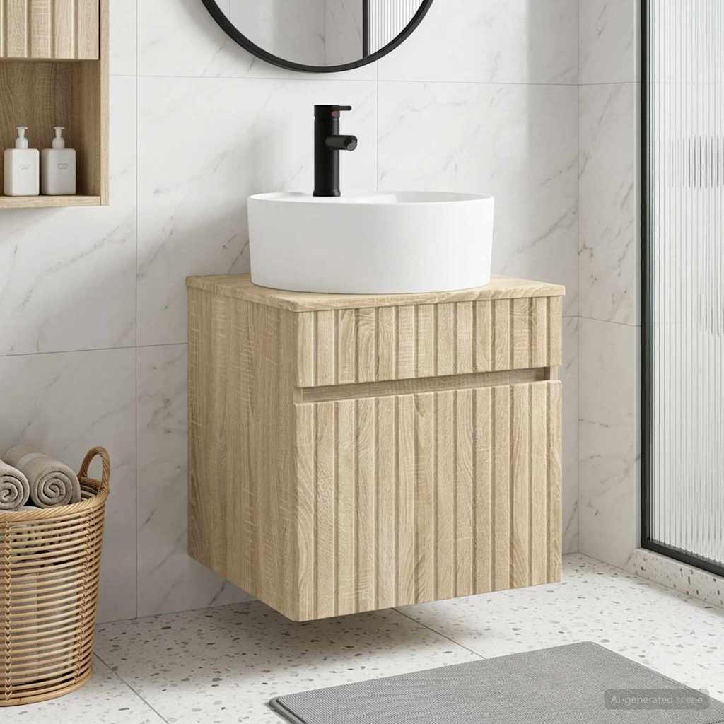 Mobile lavabo da parete Rovere Sonoma 49 x 44,5 x 65 cm | homemem39