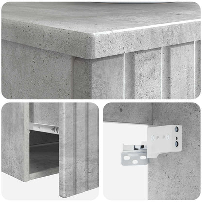 Mobile lavabo da parete Grigio Cemento 49 x 44,5 x 65 cm | homemem39