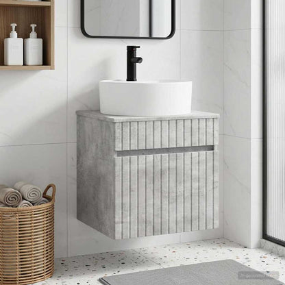 Mobile lavabo da parete Grigio Cemento 49 x 44,5 x 65 cm | homemem39