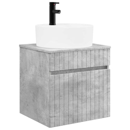 Mobile lavabo da parete Grigio Cemento 49 x 44,5 x 65 cm | homemem39