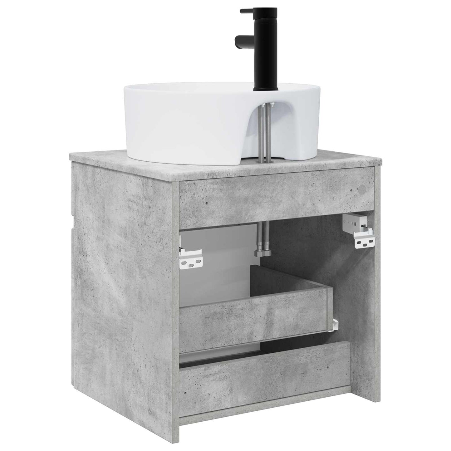 Mobile lavabo da parete Grigio Cemento 49 x 44,5 x 65 cm | homemem39