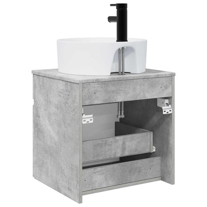 Mobile lavabo da parete Grigio Cemento 49 x 44,5 x 65 cm | homemem39