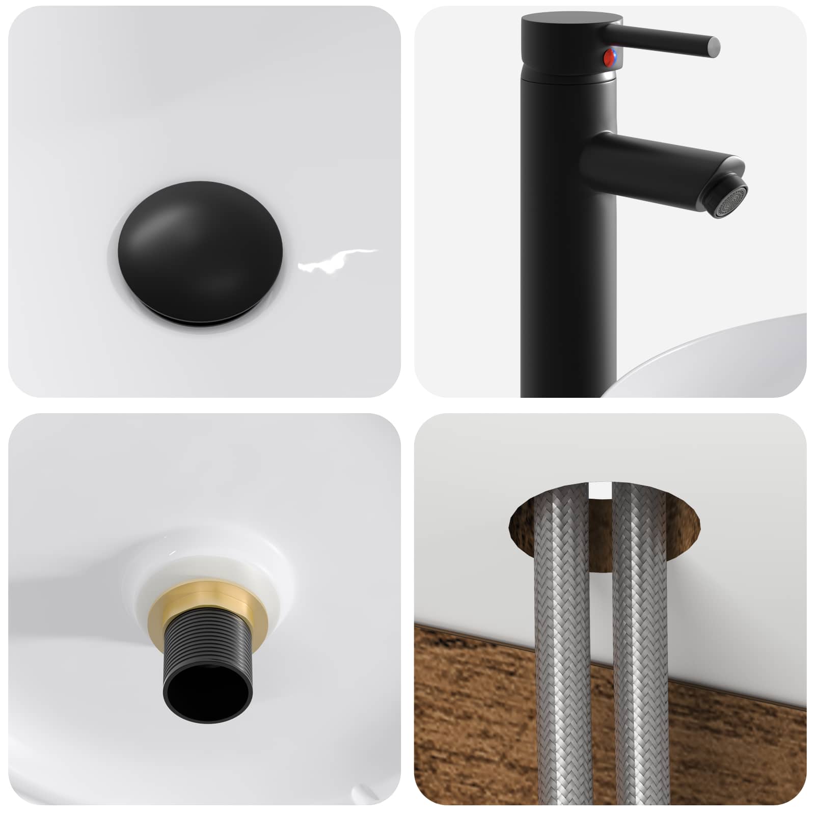 Mobile lavabo da parete Legno antico 49 x 44,5 x 65 cm | homemem39