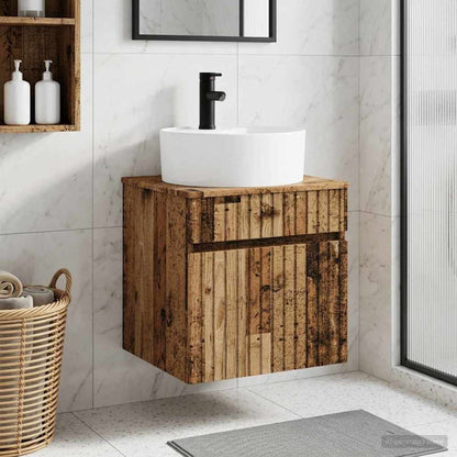 Mobile lavabo da parete Legno antico 49 x 44,5 x 65 cm | homemem39