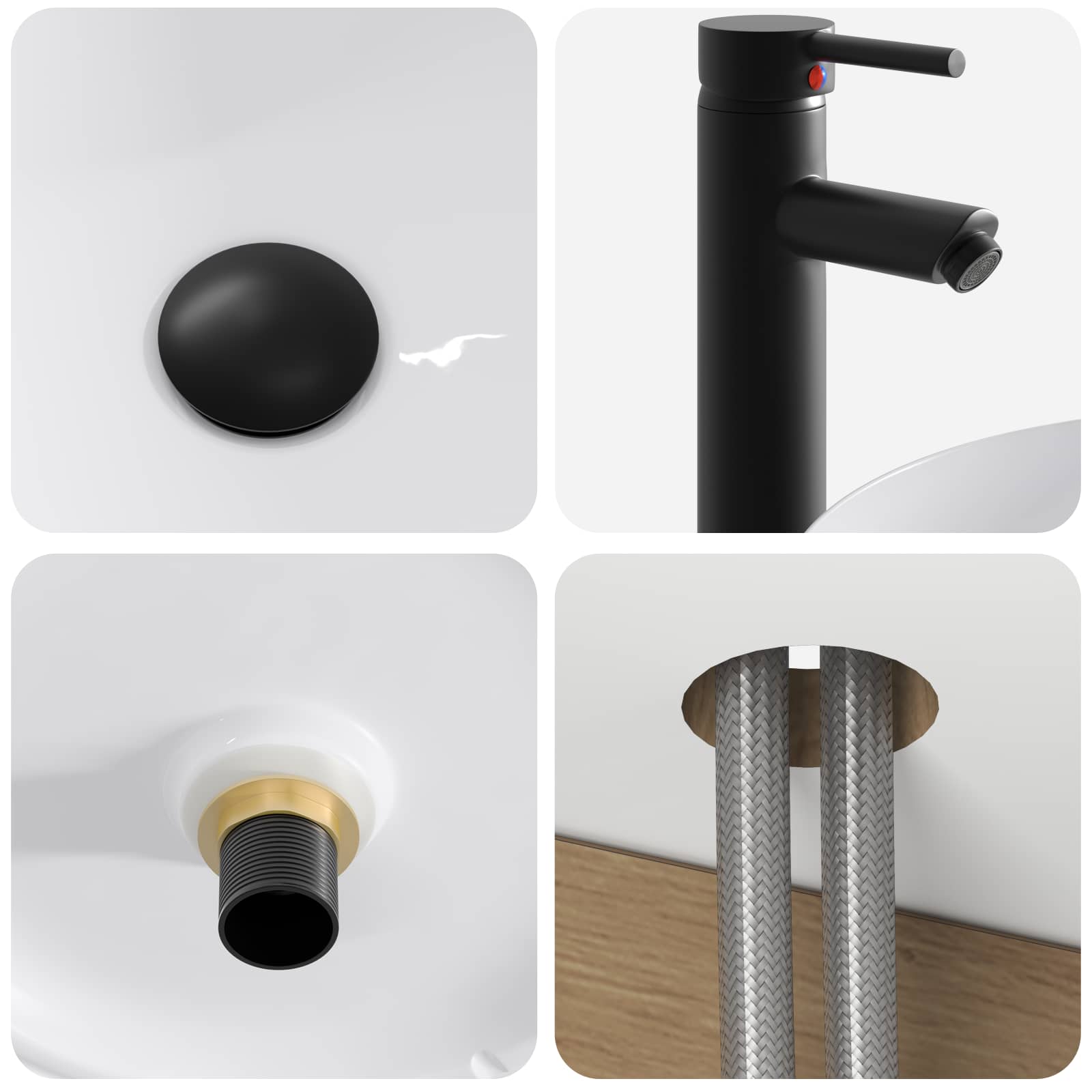 Mobile lavabo da parete Rovere Artigianale 49 x 44,5 x 65 cm | homemem39