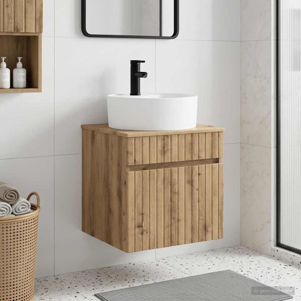 Mobile lavabo da parete Rovere Artigianale 49 x 44,5 x 65 cm | homemem39