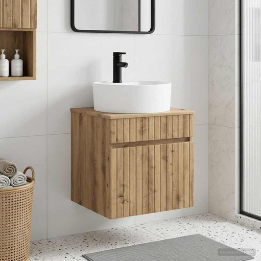 Mobile lavabo da parete Rovere Artigianale 49 x 44,5 x 65 cm | homemem39