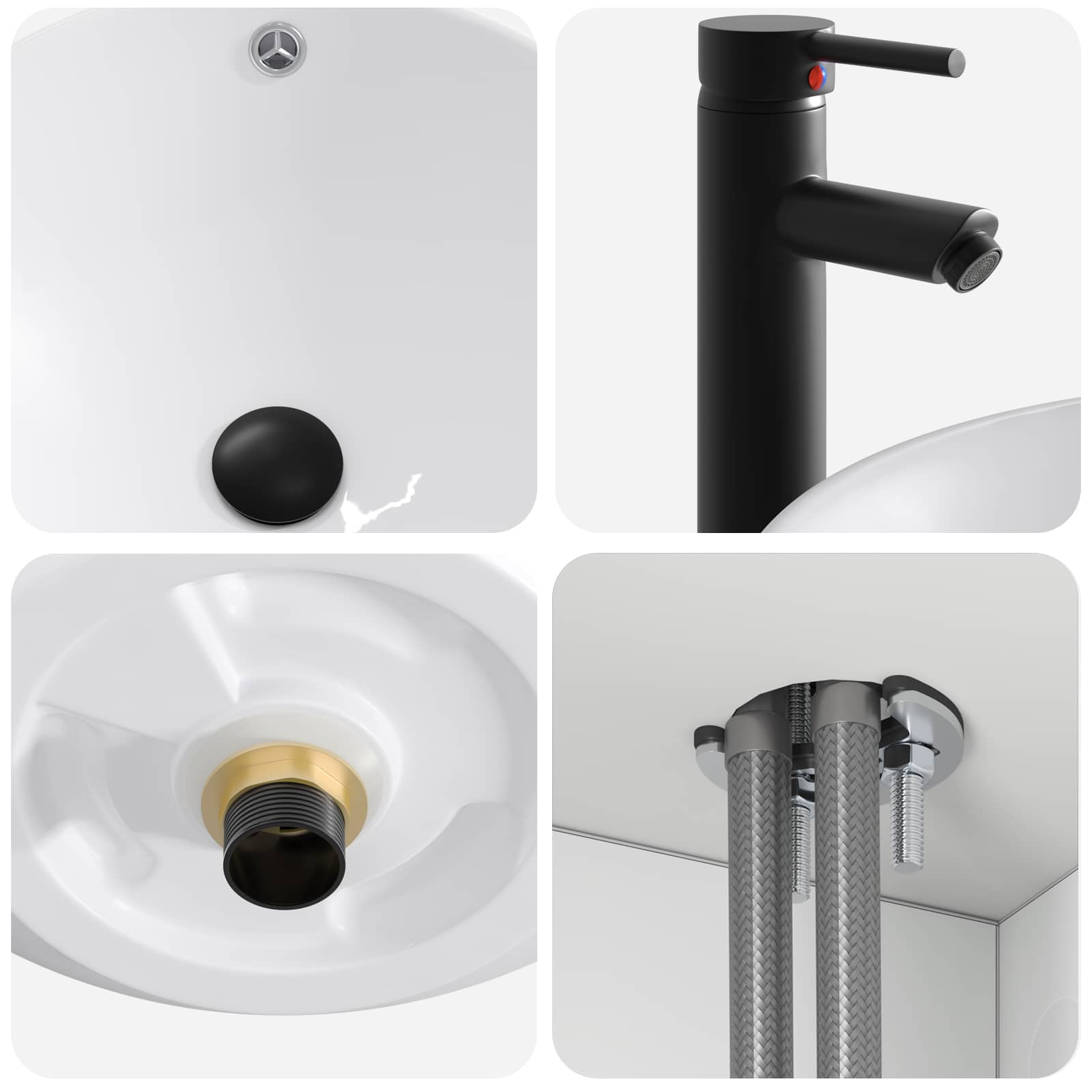 Mobile lavabo da parete Bianco 49 x 44,5 x 66,5 cm | homemem39
