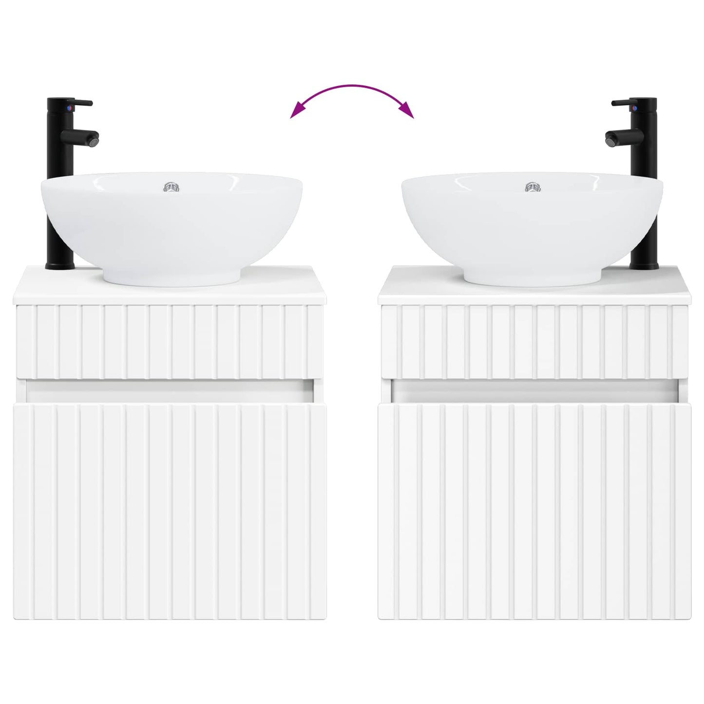 Mobile lavabo da parete Bianco 49 x 44,5 x 66,5 cm | homemem39