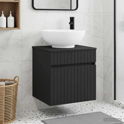 Mobile lavabo da parete Nero 49 x 44,5 x 66,5 cm | homemem39