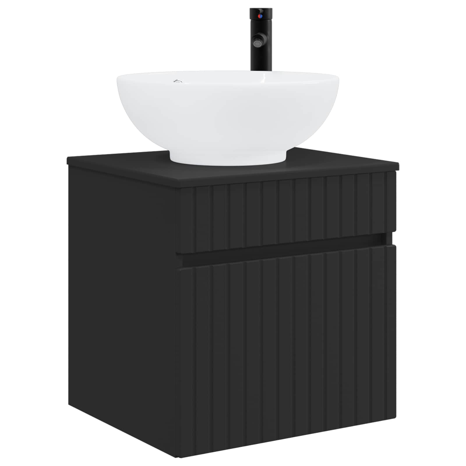 Mobile lavabo da parete Nero 49 x 44,5 x 66,5 cm | homemem39