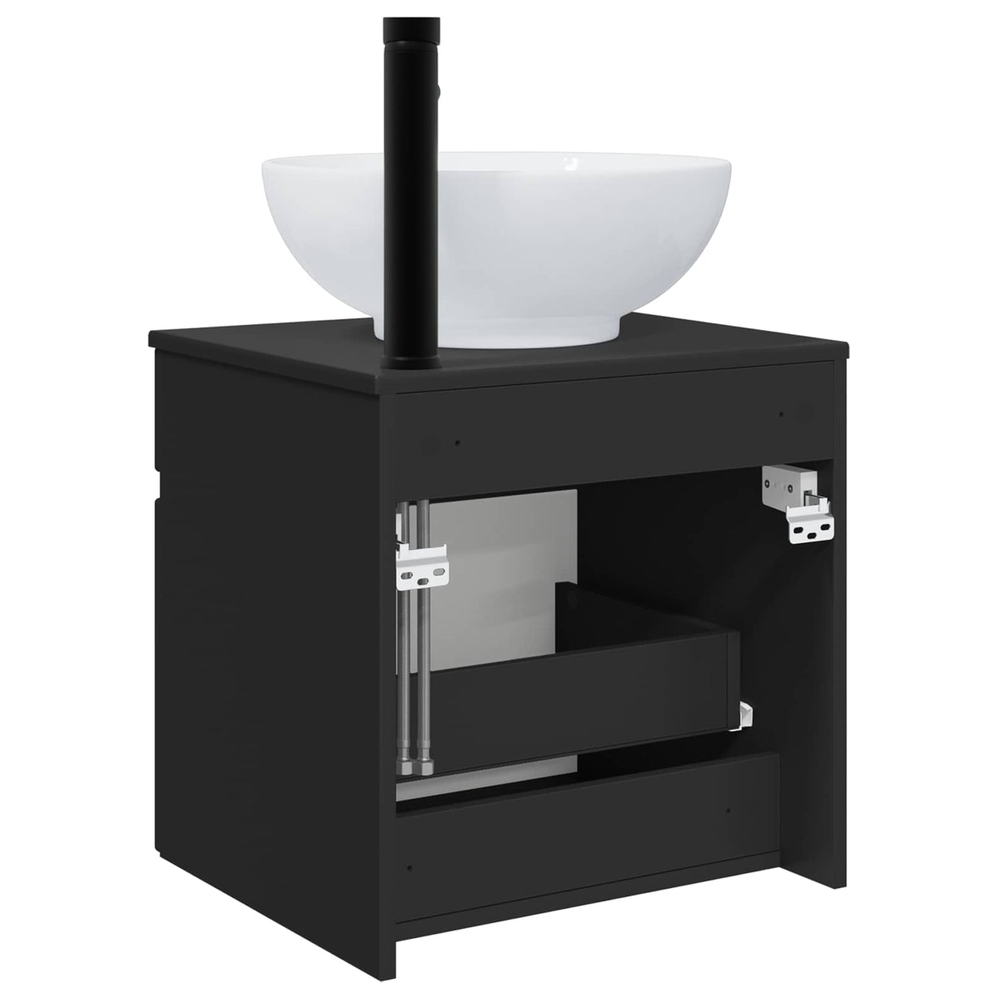 Mobile lavabo da parete Nero 49 x 44,5 x 66,5 cm | homemem39