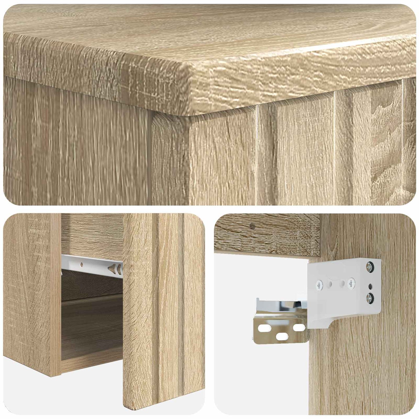 Mobile lavabo da parete Rovere Sonoma 49 x 44,5 x 66,5 cm | homemem39