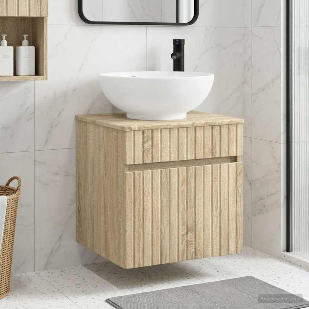 Mobile lavabo da parete Rovere Sonoma 49 x 44,5 x 66,5 cm | homemem39