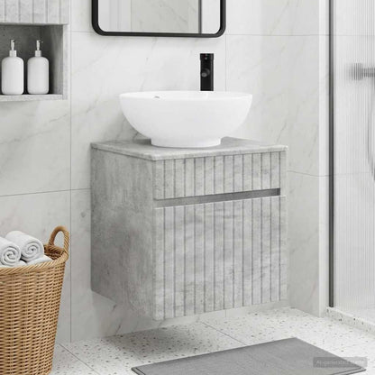 Mobile lavabo da parete Grigio Cemento 49 x 44,5 x 66,5 cm | homemem39
