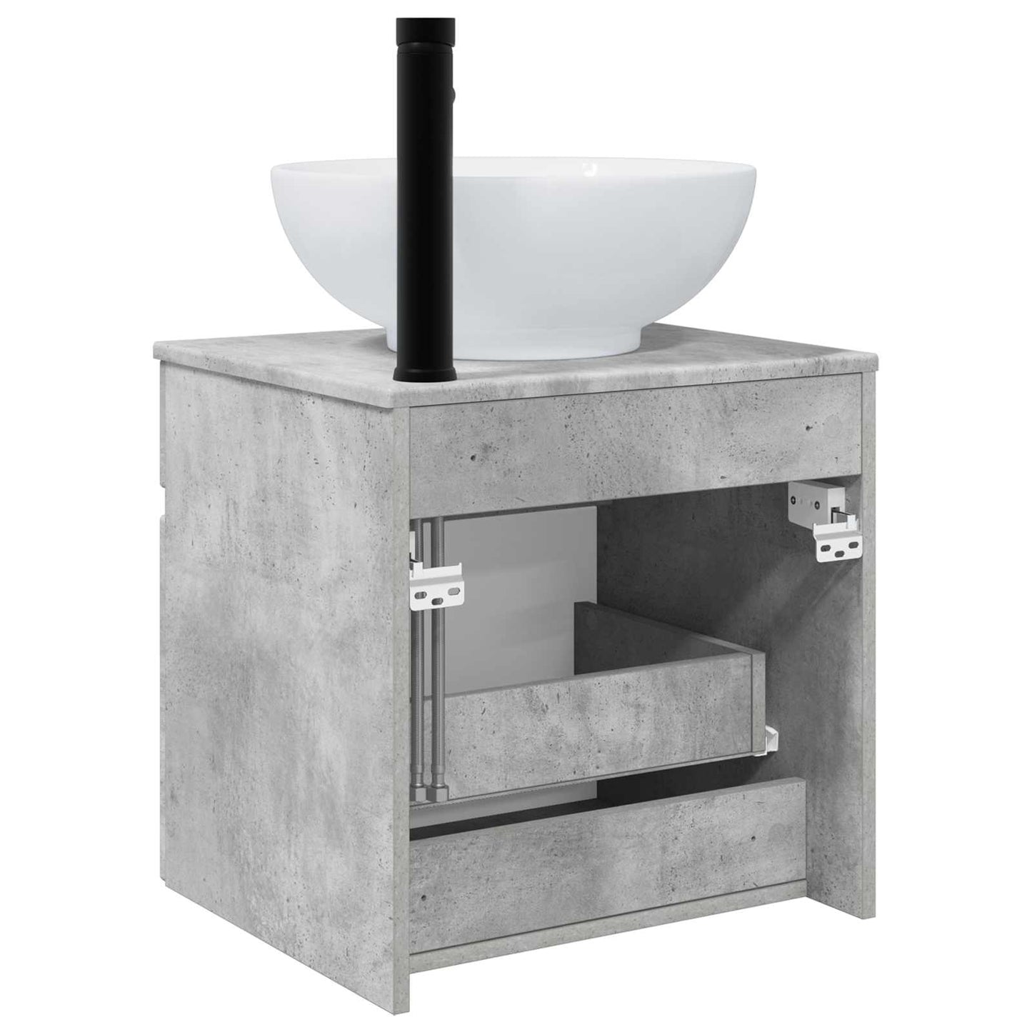 Mobile lavabo da parete Grigio Cemento 49 x 44,5 x 66,5 cm | homemem39