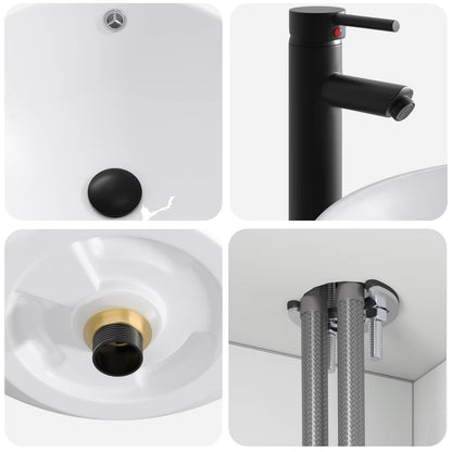 Mobile lavabo da parete Bianco Lucido 49 x 44,5 x 66,5 cm | homemem39