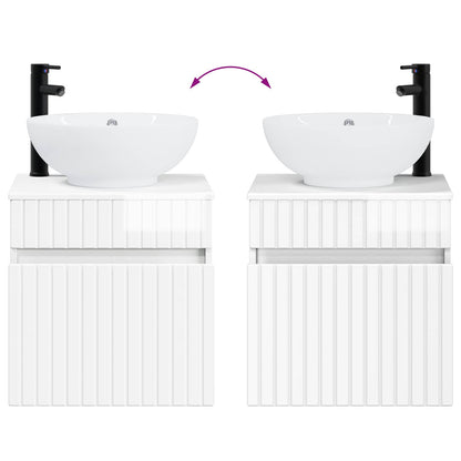 Mobile lavabo da parete Bianco Lucido 49 x 44,5 x 66,5 cm | homemem39